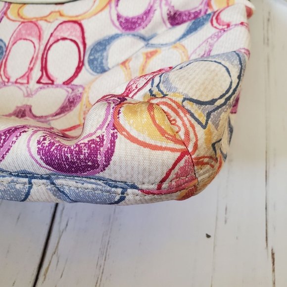 Coach Signature Multicolor Print Tote - Picture 11 of 12